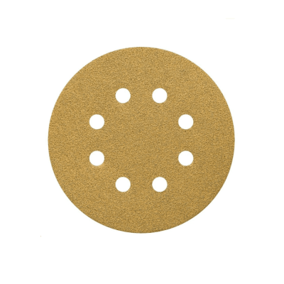 Наждачная бумага SIA Р500 в кругах  siagold D=125мм, 8 отв. ЖЕЛТАЯ